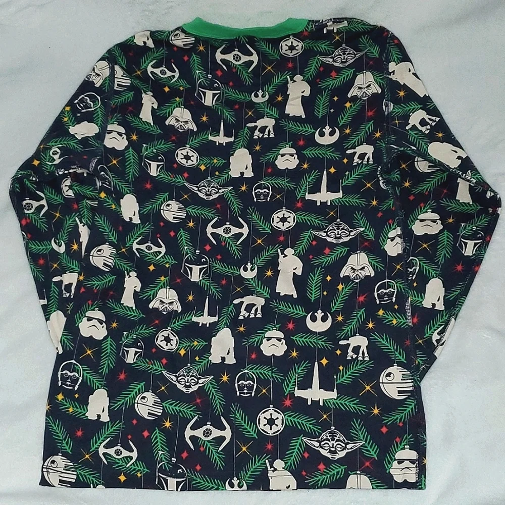 STAR WARS Holiday Long John Pajama Set Kids Size S-M (READ)
